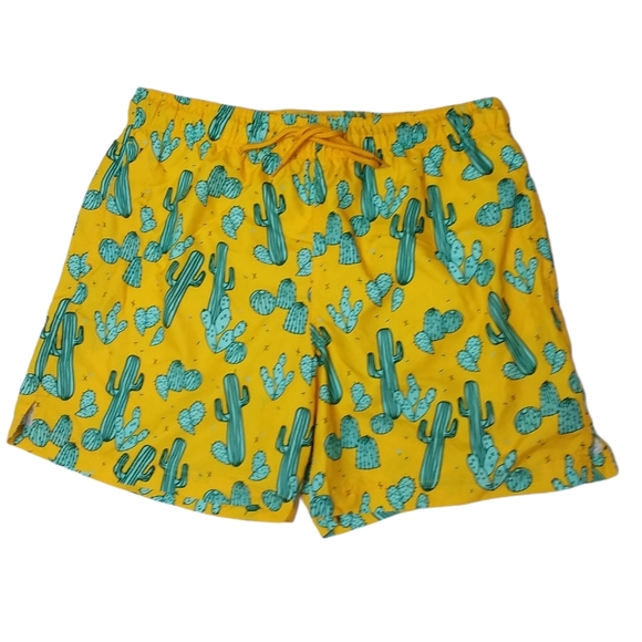 Jake Austin Yellow Cactus Swim Trunks 